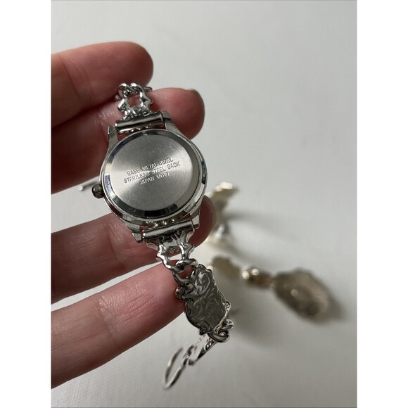 Premier Designs Jewelry Silver Tone Set Watch, Bracelet, Earrings, Pendant - Picture 13 of 16